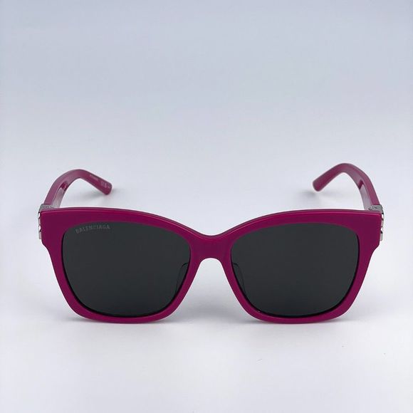 Balenciaga BB0102SA 013 Sunglasses Fuchsia Pink Grey Square Women main image 5